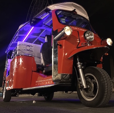 our tuktuk with the led lights