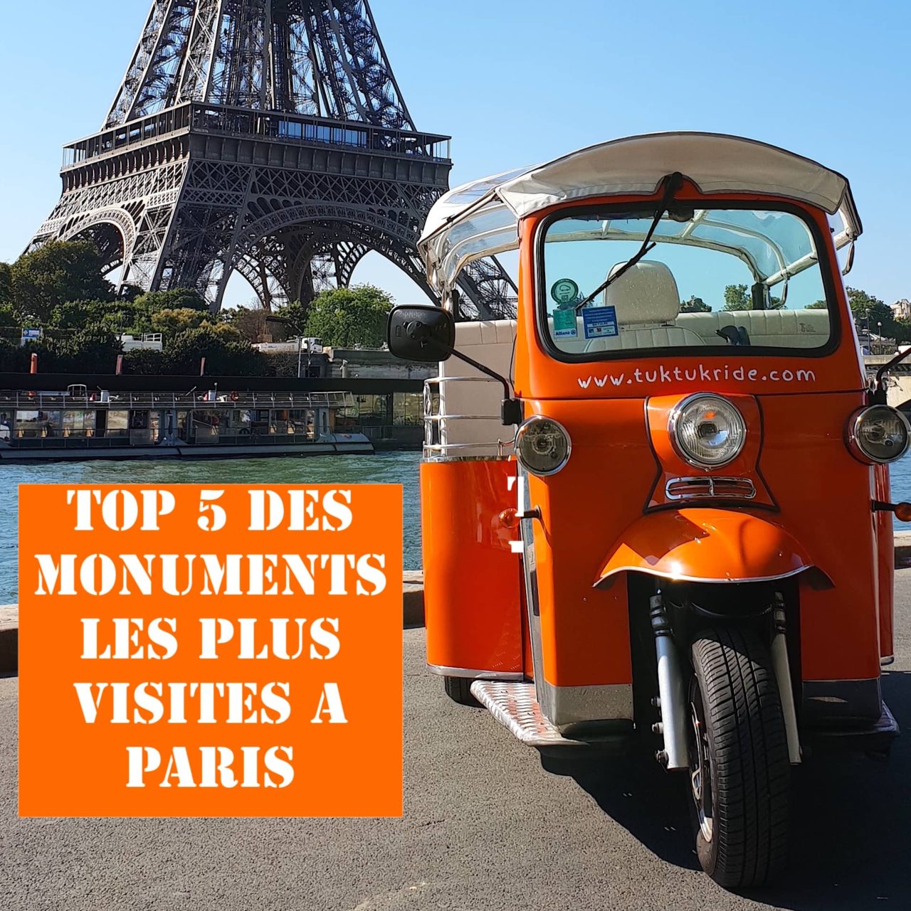 tuktuk paris top 5 monuments