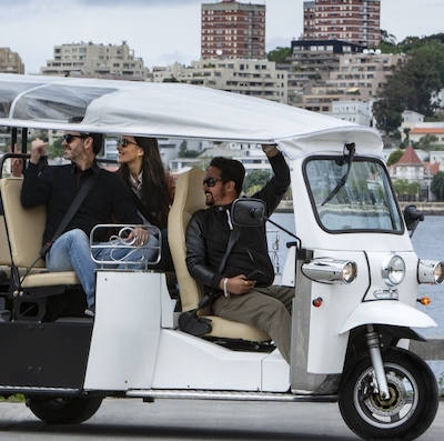 Visite en tuktuk électrique au Portugal avec vue sur la côte