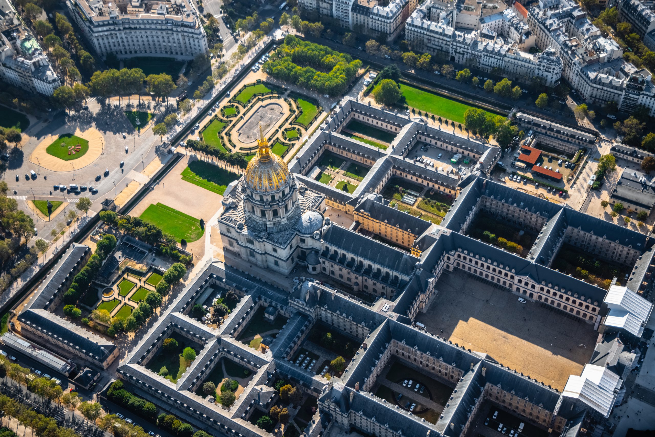 Vue aérienne des Invalides