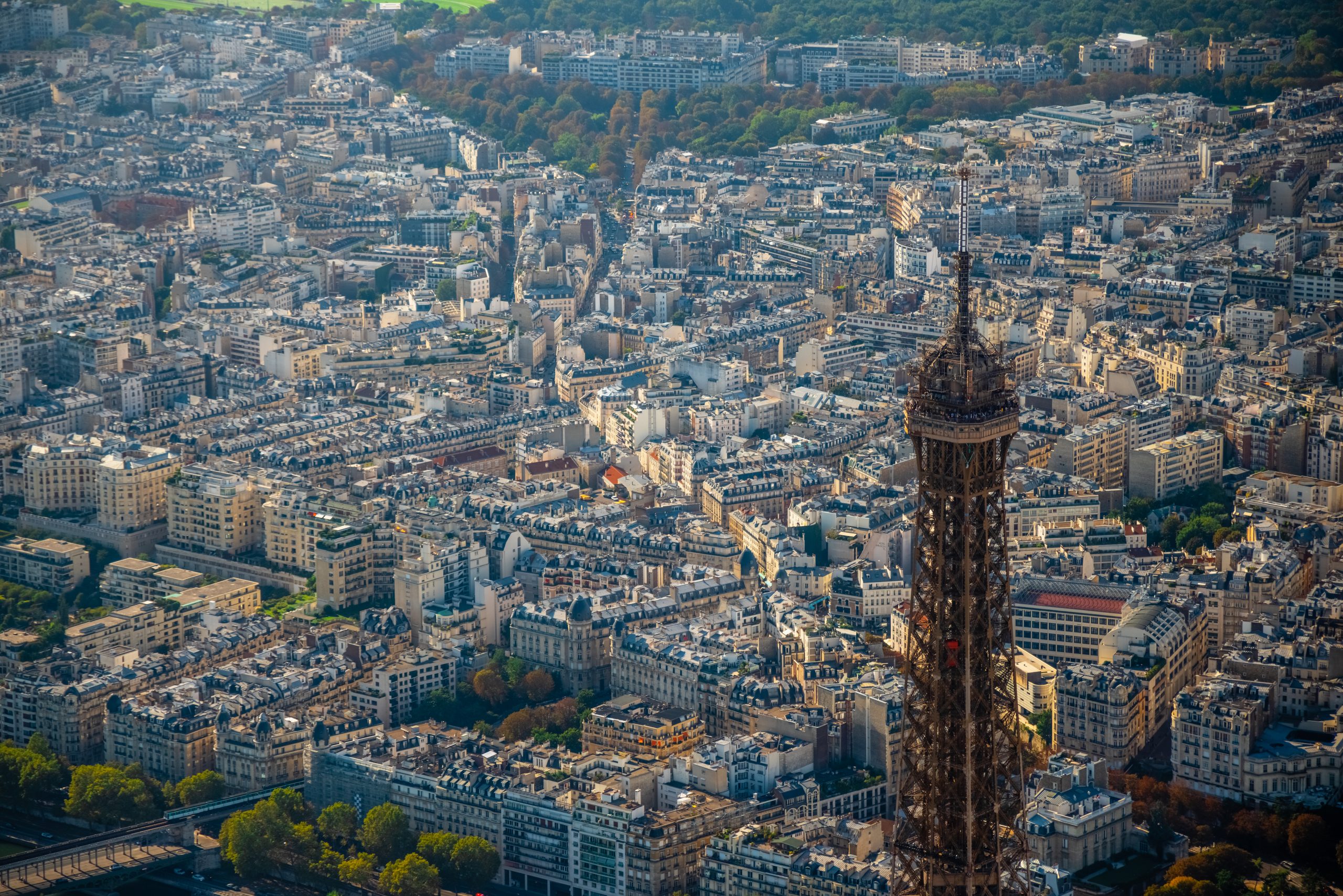 Panorama aérien de Paris avec la Tour Eiffel